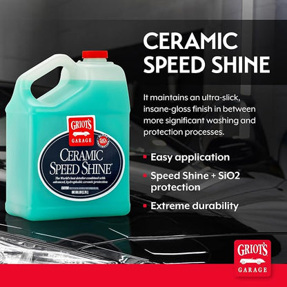 Griot's Garage Ceramic Speed Shine Detail Spray for Car Detailing, Provides a High-Gloss Finish and Extends Life of Coatings, 10986, One Gallon
