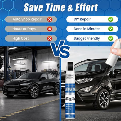 Touch Up Paint for Cars Shadow Black (G1), Compatible with Ford F-150/Explorer/Mustang/Ranger/Escape/Edge, 2-in-1 Car Scratch Repair Pen, Exact Color Match, Waterproof & Quick Dry