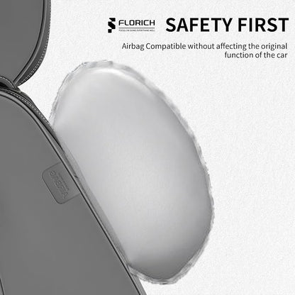 FLORICH Seat Covers, Car Seat Covers Front Seats, Luxury Nappa Leather Seat Covers, Breathable and Waterproof Car Seat Protector 2 Seat, Automotive Seat Covers Universal for Most Cars-Gray&Black