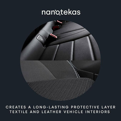 Professional Ceramic Nano Coating for Vehicle Interior - Long-Lasting Hydrophobic Protectant for Upholstery & Leather - Repels Dirt, Spills, & Moisture - Perfect for Fabric, Velour and Suede 8.45oz