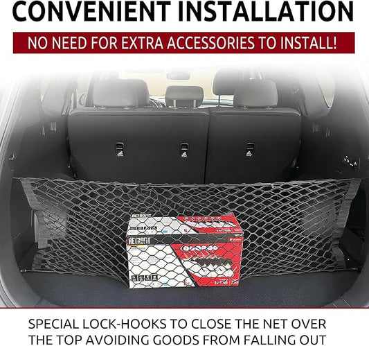 Envelope Style Trunk Mesh Cargo Net for Hyundai Tucson SE/SEL/N Line 2022-2026 - Car Accessories - Premium Trunk Organizers and Storage - Cargo Net for SUV - Vehicle Carrier Organizer