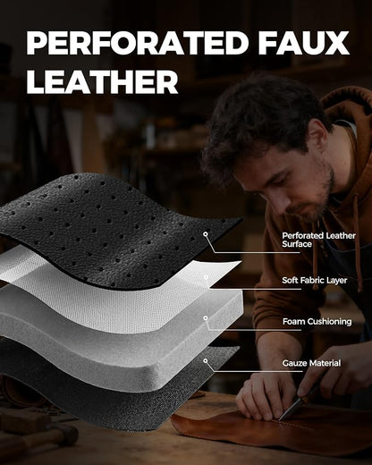 FREESOO Universal Front Seat Covers, Waterproof Faux Leather Automotive Seat Covers with Carbon Fiber Texture Seat Belt Pads, Anti-Slip Airbag Compatible Car Seat Protectors for Cars SUVs Trucks