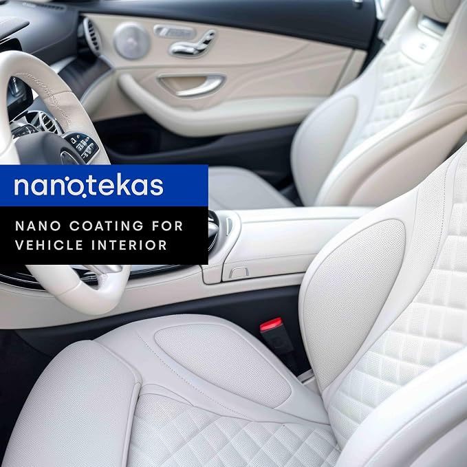 Professional Ceramic Nano Coating for Vehicle Interior - Long-Lasting Hydrophobic Protectant for Upholstery & Leather - Repels Dirt, Spills, & Moisture - Perfect for Fabric, Velour and Suede 8.45oz