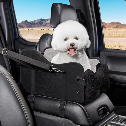 TKYZ Center Console Dog Car Seat,Pet Puppy Car Seat,Middle Console Dog Armrest Booster Seat for Small Dogs(Black)