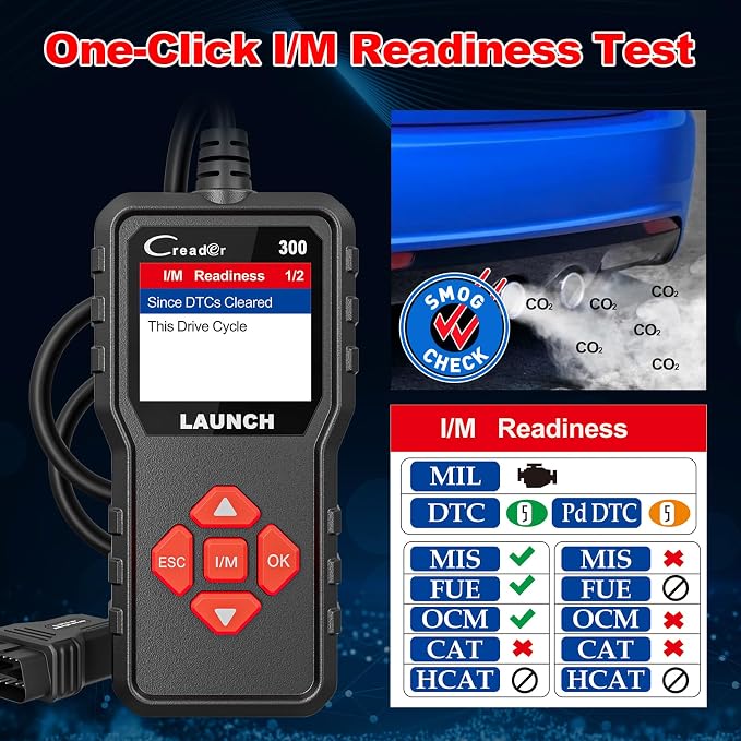 LAUNCH Creader 300 OBD2 Scanner,Engine Fault Code Reader,Support Read Data Stream,Scanner for All OBDII Protocol Cars Since 1996, 2026 Upgraded Ver. of CR3001
