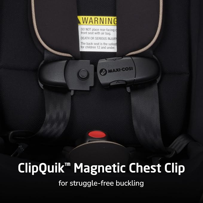 Maxi-Cosi Kani 4-in-1 Infant Kids Convertible Car Seat, Rear-Facing Forward-Facing Carseat, Booster, Slim Fit, Magnetic Buckle, 5-Position Recline, Fits 5-100 lbs, 19-57 in, Caspian Caviar