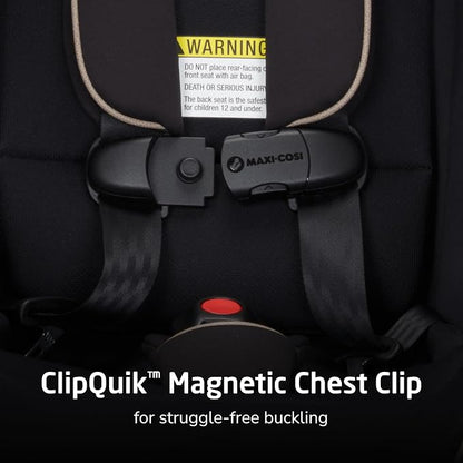 Maxi-Cosi Kani 4-in-1 Infant Kids Convertible Car Seat, Rear-Facing Forward-Facing Carseat, Booster, Slim Fit, Magnetic Buckle, 5-Position Recline, Fits 5-100 lbs, 19-57 in, Caspian Caviar