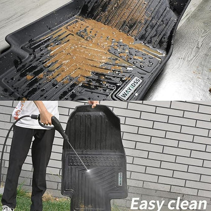 All Weather Floor Mats for Honda Pilot 2009 2010 2011 2012 2013 2014 2015 TPE Rubber Liners Pilot Odorless Anti-Slip 1st & 2nd & 3rd Row Floor Liners - 2nd & 3rd Row Backrest Mats & Cargo Mat Full Set