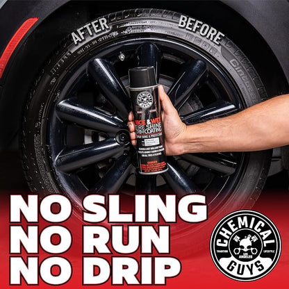 Chemical Guys Nice and Wet Tire Shine (Aerosol) (2 Pack) – High Gloss Tire Dressing Spray for Black Shine & Water-Based Protection
