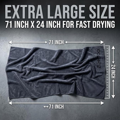 2-Pack 1200 GSM Microfiber Car Drying Towels, 71" x 24" Large Absorbent Towel for Auto Detailing, Streak-Free & Scratch-Free for Cars, SUVs, Trucks with Edgeless Design