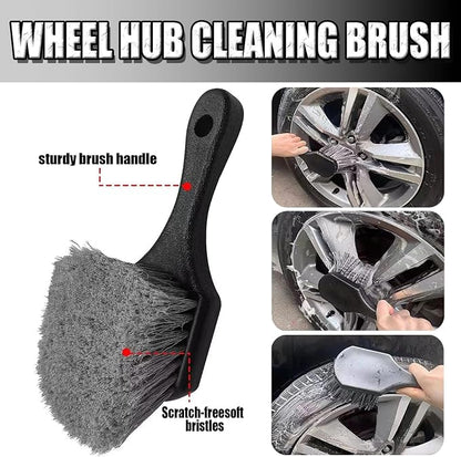 Car Detailing Brush Set, Car Wheel Brush, Tire Brush, Car Interior Dust Cleaning Kit, Ultra Soft Boars Hair Car Interior Detailing Brushes, for Cleaning Car Interior Exterior
