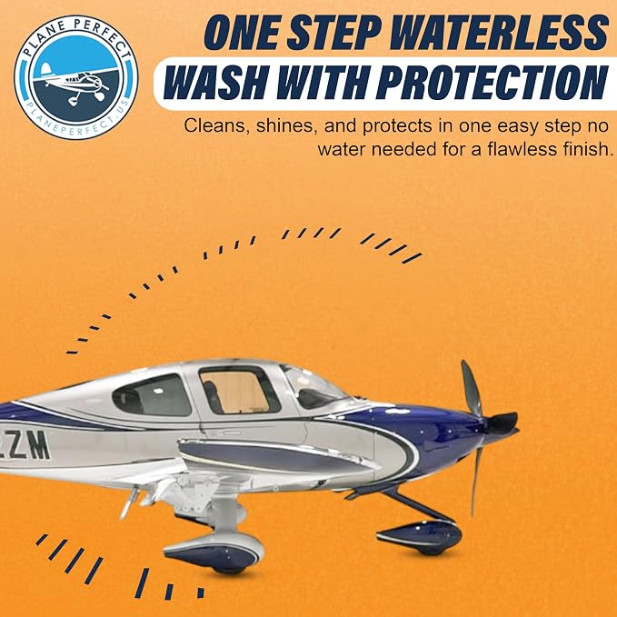 Plane Perfect 1 Aviation Grade SiO2 Ceramic Coating - High Gloss Quick Detailer Spray - Waterless Spray-On, Hydrophobic & Scratch Resistant Protection for Planes, Cars, Boats, RVs | 16oz