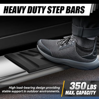 Auto Dynasty Running Boards Compatible with 2023 2024 2025 Honda Pilot, Stainless Steel Side Step Rail Nerf Bars, 6.5" x 73" Step Bars, Polished Chrome