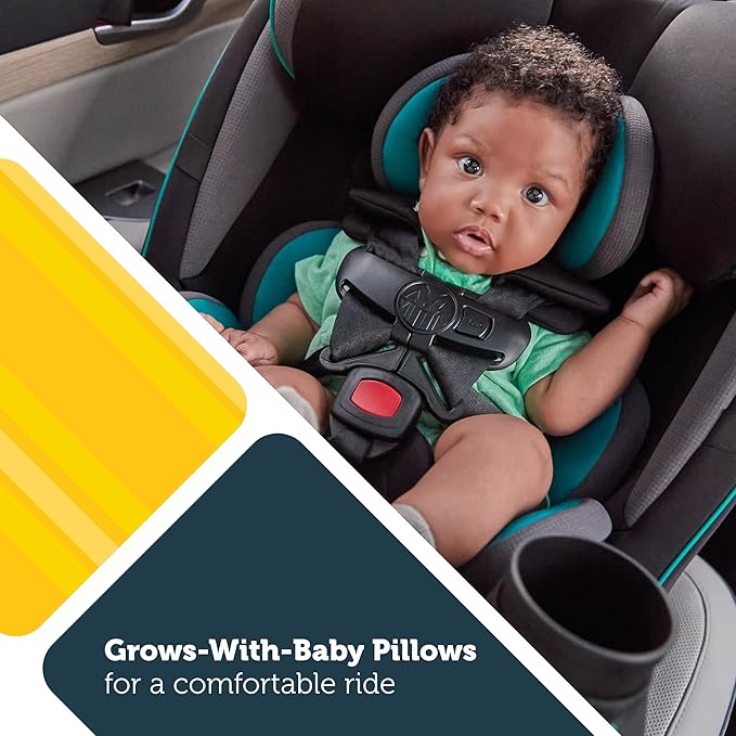 Safety 1st Grow and Go All-in-One Convertible Car Seat, Rear Facing, 5-40 lbs, Forward Facing (30–65 lbs), High Back Booster Seat 40-100 pounds, Black Phantom