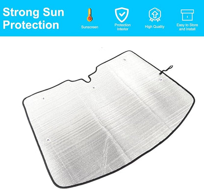 Windshield Sun Shade Compatible with Mercedes-Benz Smart 2009-2015 Foldable Front Windshield Sunshade Protector, Block UV Rays Keep Your Car Cooler