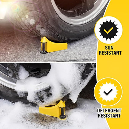 Dreyoo 4 Pcs Car Hose Guide, Tire Hose Roller for Car Washing, Detailing Tire Hoses Guide Preventing Pressure Washer Hoses Stuck Under The Wheels, Plastic Wash Tool to Avoid Snagging(Yellow)
