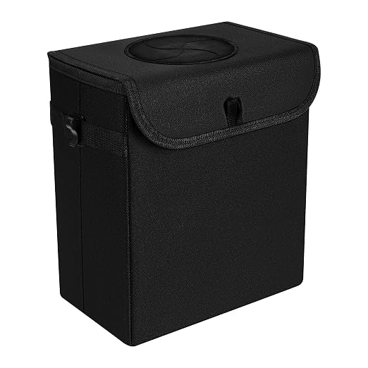 Tapha Car Trash Can with Lid, Leak-Proof Car Organizer and Storage, Waterproof Car Garbage Can, Multipurpose Trash Bin for Car
