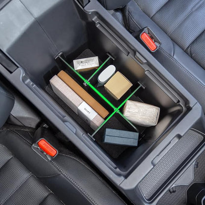 PIMCAR 4-Piece Center Console Organizer Set for 2023-2025 2026 Honda CRV Custom Fit Armrest Tray, Console Tray, Hidden Storage Box and Armrest Dividers ABS Material Car Interior OEM Accessories