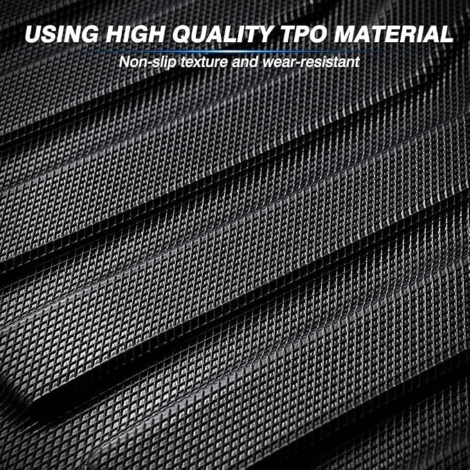 All Weather Rubber Car Floor Mats 2008-2012 Accord (Only for Seaden), Odorless, 3D Raised Edges, Custom Fit Full Set Includes 1st and 2nd Rows Coverage, Laser Measured, Non Slip, Accord Accessories