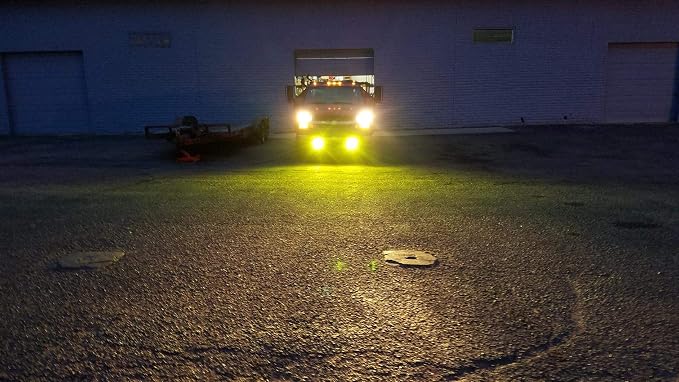 Willpower LED Light Bar 2Pcs 5 inch 72W Amber LED Work Light Flood Beam for Jeep Trucks Tractor 4X4 Boat Off Road Auto Fog Driving Lamp 12V 24V Waterproof IP67