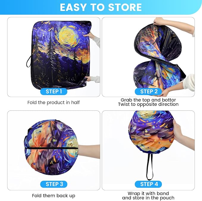 Foldable Windshield Sun Shade for Car – 240T Reflective UV and Heat Shield with Storage Bag | Keeps Interior Cool