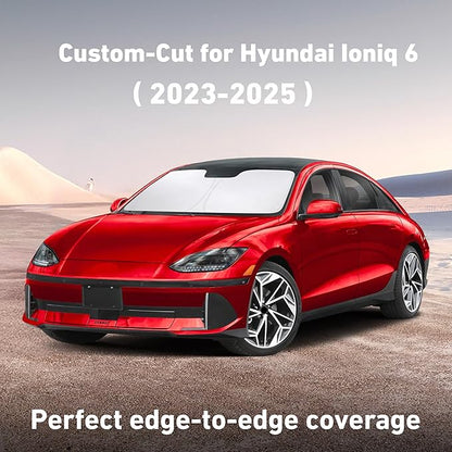 EcoNour Windshield Sunshade Compatible for Hyundai Ioniq6 2023 2024 2025, Sun Visor for Front Windshield & Window Sun Shade Cover, UV Heat Blocker & Protector, Car Accessories