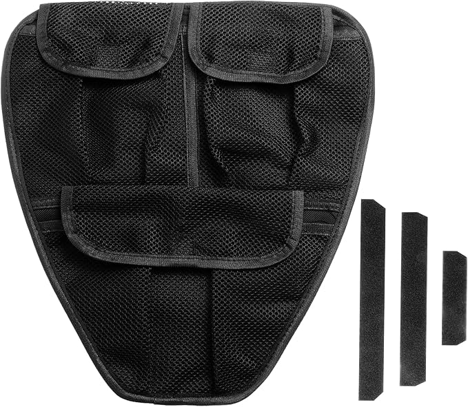Front Trunk Organizer Frunk Tool Bag for Can Am Spyder F3 F3-L F3-S F3-T 2015+ Models - Removable 3 Mesh Pockets Storage Accessories(Black Style)