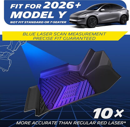 Michelin Vehicle Mat, All-Weather TPE Custom Fit Liner for Tesla Model Y 5 Seat Floor Mats 2025-2027 (3 Piece), Premier