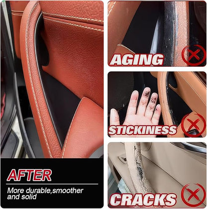 4PCS Carbon Fiber Pattern Driver Door Armrest Box and Pull Handle kit Covers Trim Compatible with X3 X4 F25 F26 2011-2017 Left Side Storage Box