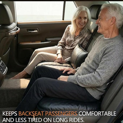 A leather rear seat cushion specially designed for cars - made by hand - can relieve pain in the buttocks, pressure points, and sciatic nerve. | Rear seat cover (Premium Black, Rear Seat Cushion)
