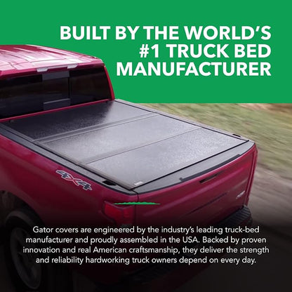 Gator EFX Hard Tri-Fold Truck Bed Tonneau Cover - Heavy-Duty Truck Bed Protection - Durable Aluminum Panels - Hard Folding Tonneau Cover - 2015-2020 Ford F-150 (incl. Raptor) - 5'7" Bed