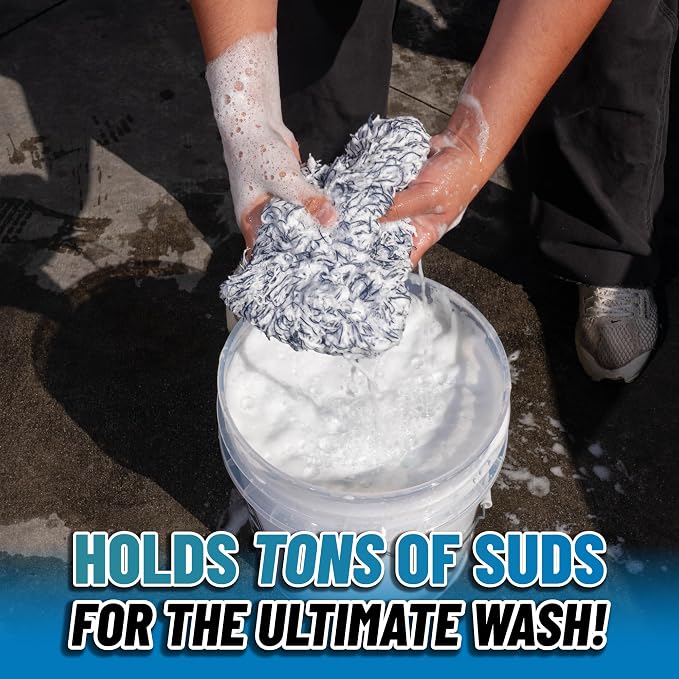 Chemical Guys Dually Wash Pad Microfiber Car Wash Pad Dual Surface Cleaning Pad for Paint Clear Coat Glass Wheels and Exterior Surfaces