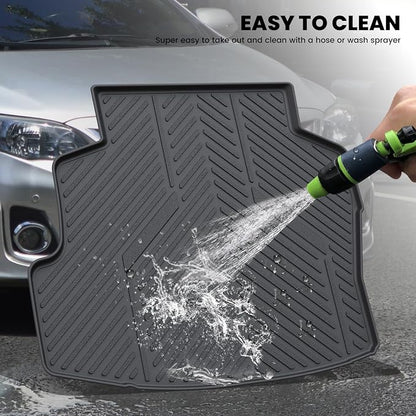 LASFIT Cargo Mat for 2009-2010 Toyota Corolla, All Weather TPE Custom Fit Trunk Mat Trunk Liner for Toyota Accessories, Waterproof, Easy to Clean, Black