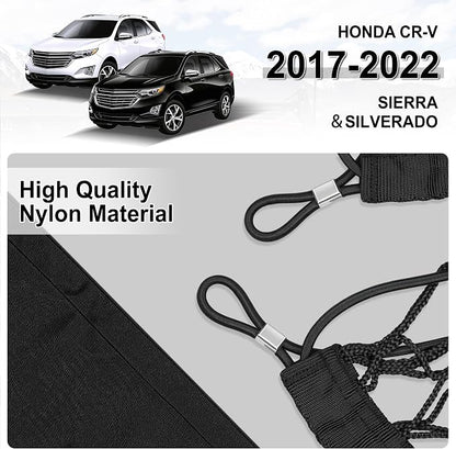 Amiss Truck Bed Cargo Net with Bottom Organizer, Compatible with 2017-2022 Honda CR-V, Portable Storage for Pickup Cargo and Heavy Duty Hook, Exterior Accessories for Car SUV Truck