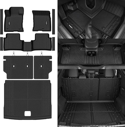 Floor Mats for Ford Bronco Sport 2021-2025 2026(Not for Bronco or 4 Door), Trunk Mat and Backrest Mat & Door Sill Guard All Weather TPE Protector for Ford Bronco Sport Accessories