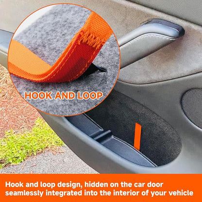 Homakover Pack 2 Vehicle Door Emergency Pull Cords, High Strength Nylon Manual Release Straps, Escape Pull Straps Fit for Tesla Model Y/3 Rear Door, Orange