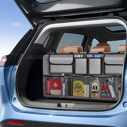 Car Trunk Organizer and Storage, Large Capacity Backseat Hanging Storage Accessories, Backseat Car Organizer for SUV/MPV/Truck (Grey)