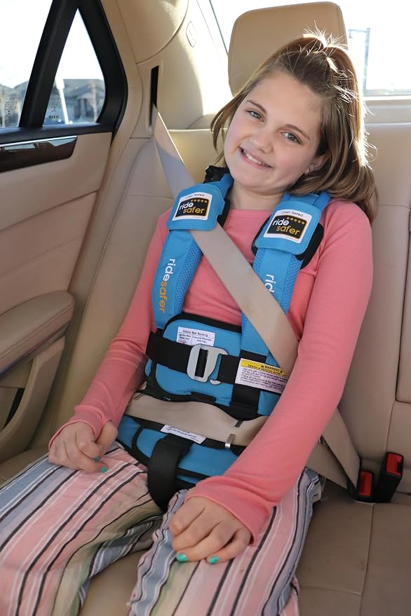 RideSafer Gen 5 - Extra Large Blue, Lightweight, Compact, Portable Car Seat - Perfect for Travel and Everyday Child Safety