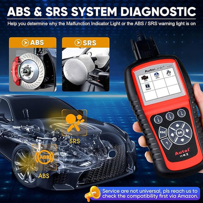 Autel AutoLink AL619 Scanner, 2026 ABS SRS Airbag Warning Light Diagnostic Scan Tool, Up of AL519 ML519 ML619, 10 OBDII Test Modes, DTCs Lookup, Live Data, Turn Off Check Engine Light OBD2 Code Reader