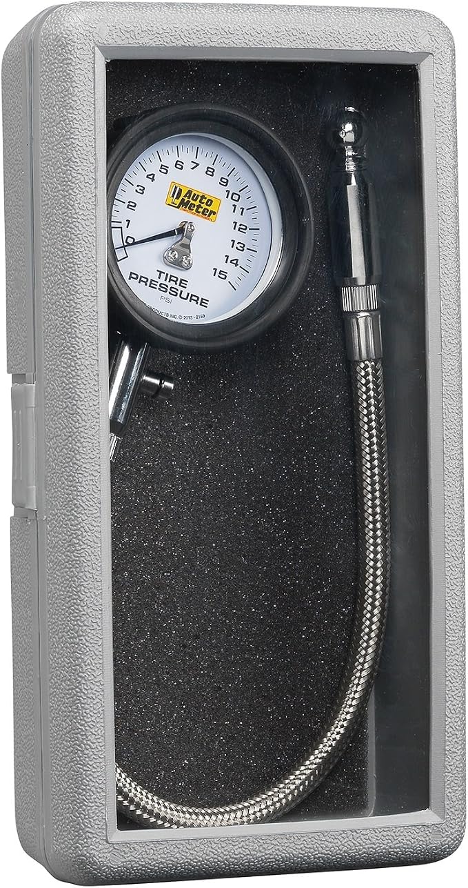 Auto Meter (2159) 0-15 PSI Analog Tire Pressure Gauge
