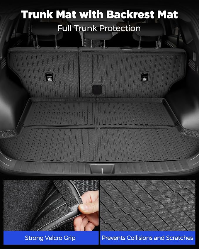 Custom Fit All-Weather Floor Mats & Cargo Liner & Rear Seat Back Protectors for Hyundai Tucson 2022-2026 (NOT Fit PHEV & N line) - Heavy-Duty TPE Liners, Full Coverage, Non-Slip Design Accessories