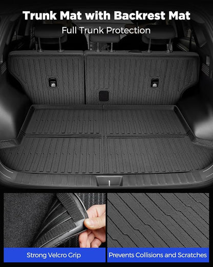Custom Fit All-Weather Floor Mats & Cargo Liner & Rear Seat Back Protectors for Hyundai Tucson 2022-2026 (NOT Fit PHEV & N line) - Heavy-Duty TPE Liners, Full Coverage, Non-Slip Design Accessories