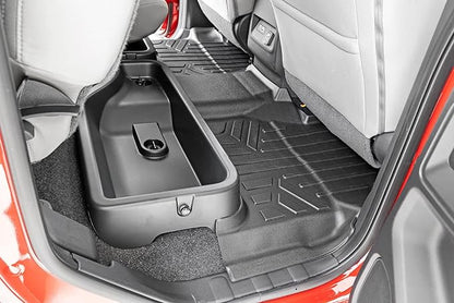Rough Country All Weather Floor Mats for Nissan Frontier Crew Cab (2022-2025) - Non-Slip Waterproof Flexible Floor Mat, Front & Rear Set