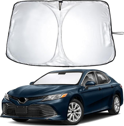 EcoNour Windshield Sunshade for Toyota Camry 2012-2015 2016 2017, LE, SE, SE Nightshade, XLE, XSE, TRD, Sun Visor for Front Windshield Sun Shade Cover, UV Heat Blocker & Protector, Car Accessories