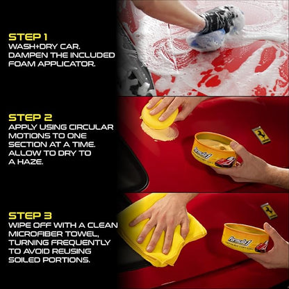 Formula 1 Carnauba Car Wax Paste - High-Gloss Shine - Polish for Car Detailing to Shine & Protect – Remove Haze and Paint Swirls w/ Micropolishing Agents – Car Cleaning Supplies (12 oz)