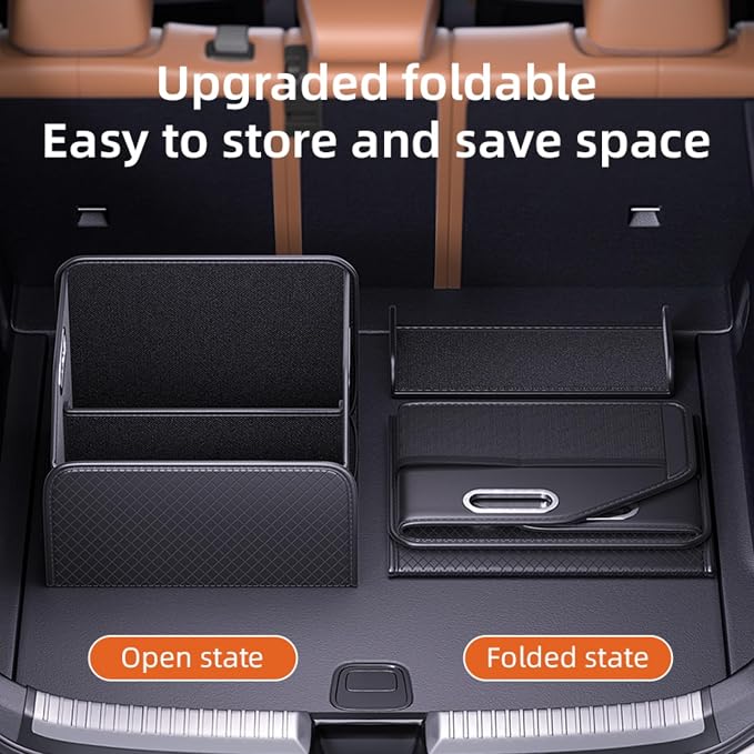 Car Trunk Organizer and Car Storage,Collapsible Multi-Compartment Car Organizers, Waterproof foldable luggage bag with 4 pockets，Suitable for any car