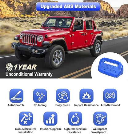 Fits for Jeep JL 4 PCS Upgrade Window Switch Button Cover Compatible with Jeep Wrangler JL JLU 2025 2024 2023 2022 2021 2020 2019 2018 & Gladiator JT 2020-2025 Interior Accessories(Dark Blue)