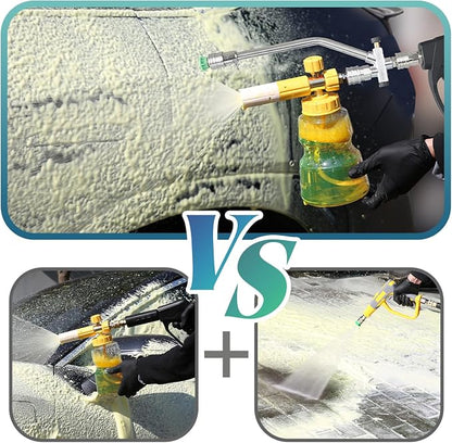 Dual Connector Pressure Washer Wand for Foam Cannon, Dual-Connector Lance with 5 Pressure Washer Nozzle Tips, 4000 PSI