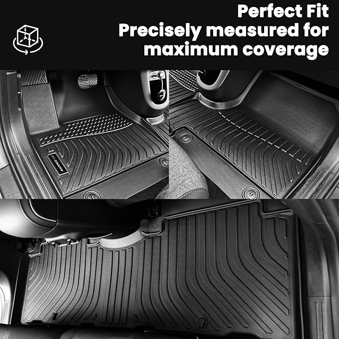 Auxko All Weather Floor Mats Fit for Toyota Corolla Cross AWD Gas 2022 2023 2024 2025 2026 TPE Rubber Liners Set Corolla Cross Accessories All Season Guard Odorless Anti-Slip Floor Mats
