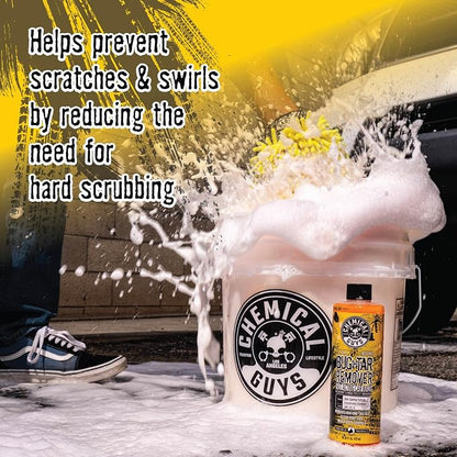 Chemical Guys Bug and Tar Remover Fast Acting Car Wash - Heavy Duty Cleaner for Bugs, Tar, Grime, Tree Sap & Bird Droppings - Safe for Car Paint, Glass, Chrome, Plastic, All Exterior Surfaces - 16 oz
